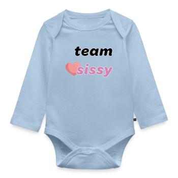 Team, Liebling, Liebling - Baby Bio-Langarm-Body - Hellblau - Vorne