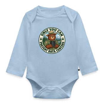 Wald statt Server - Baby Bio-Langarm-Body - Hellblau - Vorne