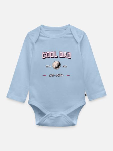 Cool Dad 1982 Golf Papa Geburtstag Geschenk - Baby Bio-Langarm-Body - Hellblau