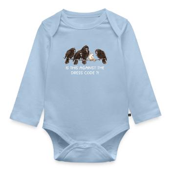 Is This Against The Dress Code Krähen Humor - Baby Bio-Langarm-Body - Hellblau - Vorne