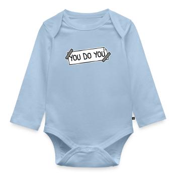 Tu fais ton drôle Confiance en toi Logo de la liberté - Body Bébé bio manches longues - bleu clair - Devant