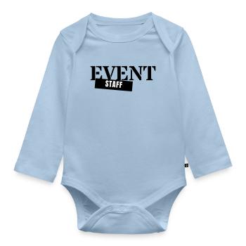 Event Staff - Crew Personnel Event Team - Organic Longsleeve Baby Bodysuit - light blue - Front