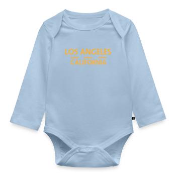 Los Angeles, Kalifornien - Baby Bio-Langarm-Body - Hellblau - Vorne