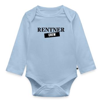 Retired Crew - Retirement Gift Team - Organic Longsleeve Baby Bodysuit - light blue - Front