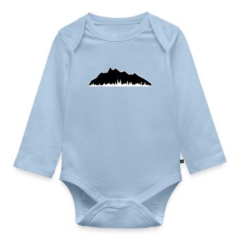 Pilatus Luzern Kontur - Baby Bio-Langarm-Body - Hellblau - Vorne