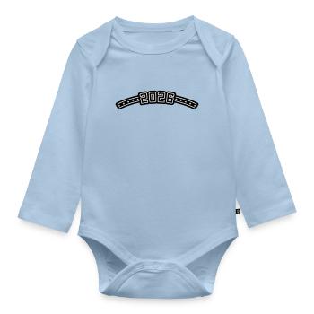 2026 Outline - Organic Longsleeve Baby Bodysuit - light blue - Front