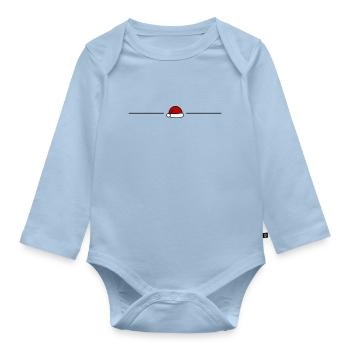 Santa Hat Santa Hat - Organic Longsleeve Baby Bodysuit - light blue - Front