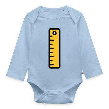 Scale Ruler Tool Office - Organic Longsleeve Baby Bodysuit - light blue - Front