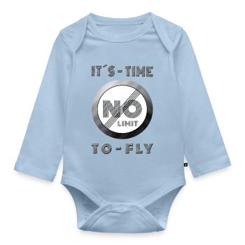 NO LIMIT kiting Gamer Extreme Sports Race Track - Organic Longsleeve Baby Bodysuit - light blue - Front