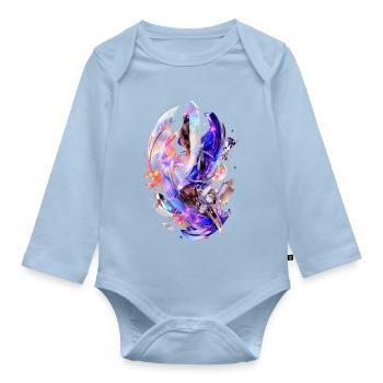 Opal crystal monolith - Organic Longsleeve Baby Bodysuit - light blue - Front