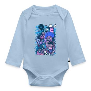 Blaues Projekt - Baby Bio-Langarm-Body - Hellblau - Vorne