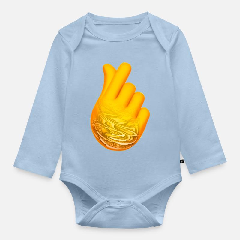 ANOW - Body Bébé bio manches longues - bleu clair