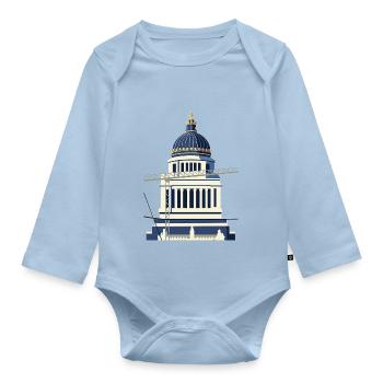 of Justice - Organic Longsleeve Baby Bodysuit - light blue - Front