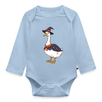 Gans - Baby Bio-Langarm-Body - Hellblau - Vorne