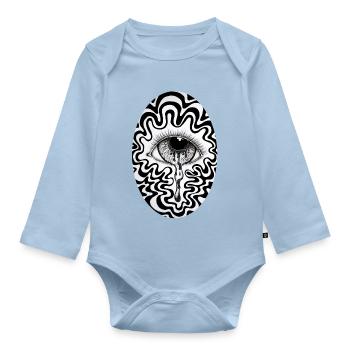 Eye - Organic Longsleeve Baby Bodysuit - light blue - Front