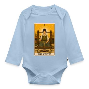 Weaver | Loom Yarn Tarot - Organic Longsleeve Baby Bodysuit - light blue - Front