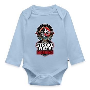 STROKE RATE MORNING - Baby Bio-Langarm-Body - Hellblau - Vorne