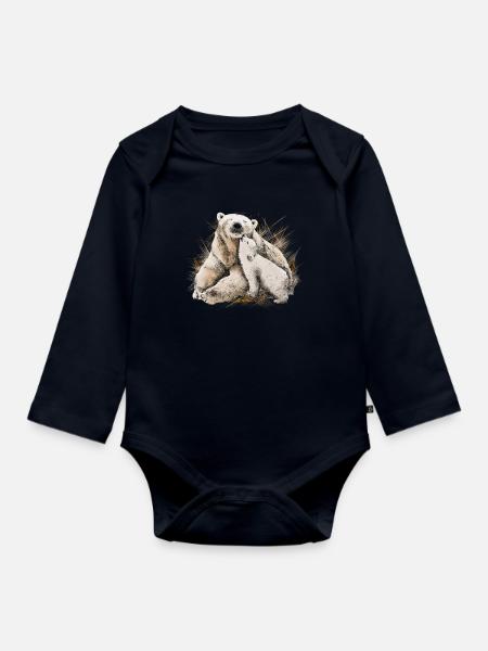 Eisbär - Baby Bio-Langarm-Body - Navy