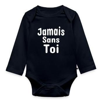 Nouveau projet - Body Bébé bio manches longues - bleu marine - Devant