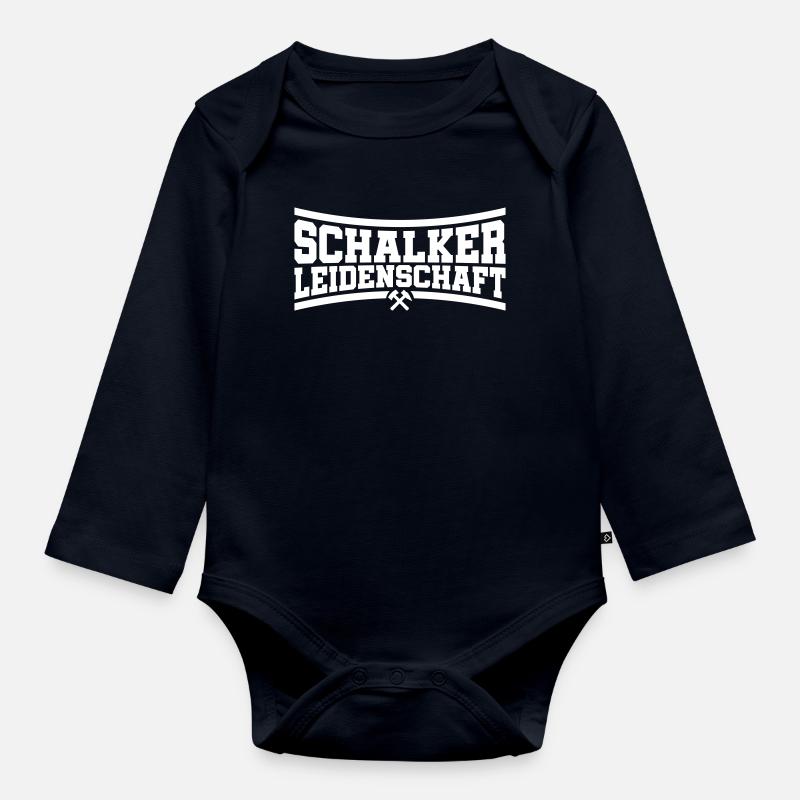 Schalker Leidenschaft Gelsenkirchen | Farbe ändern - Baby Bio-Langarm-Body - Navy