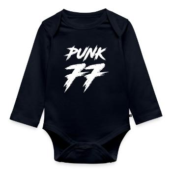 PUNK - Body Bébé bio manches longues - bleu marine - Devant