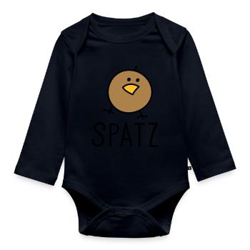 Spatz - Baby Bio-Langarm-Body - Navy - Vorne