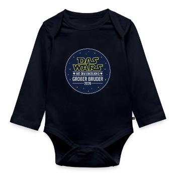 Das wars mit dem Einzelkind Grosser Bruder 2026 - Baby Bio-Langarm-Body - Navy - Vorne