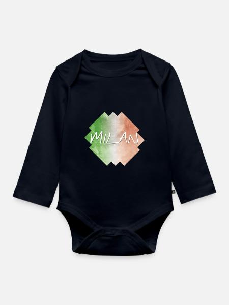 Milan - Mailand - Baby Bio-Langarm-Body - Navy