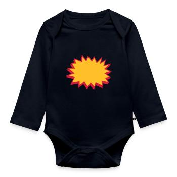 comic blase - comic bubble - Baby Bio-Langarm-Body - Navy - Vorne