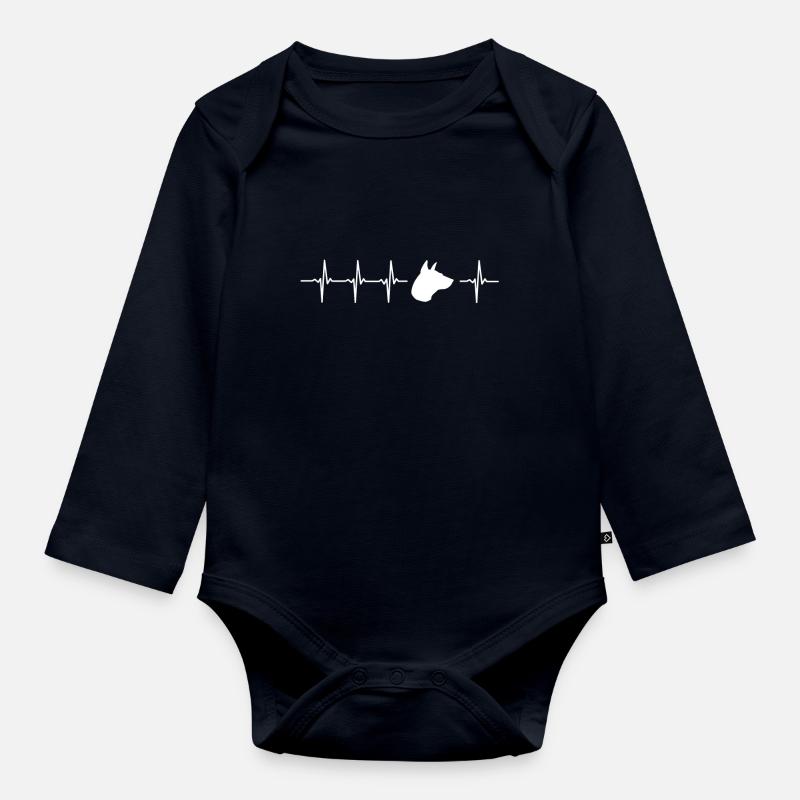 Original Thai Ridgeback-Geschenk-Idee - Baby Bio-Langarm-Body - Navy