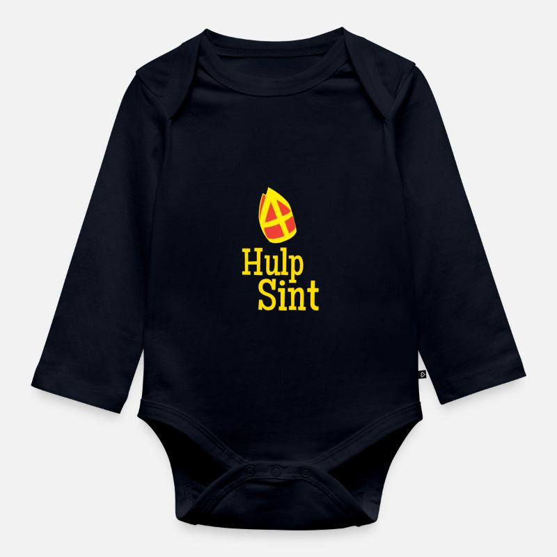 Hulp Sint Sinterklaas - Baby Bio-Langarm-Body - Navy
