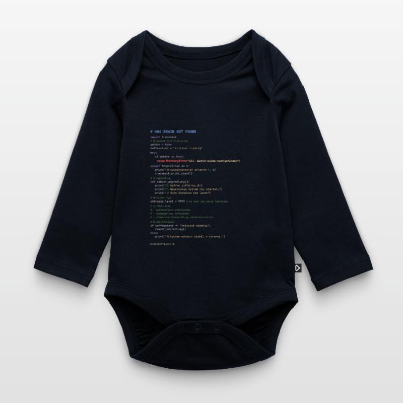 404 Cerveau introuvable Code Python Body Bébé bio manches longues