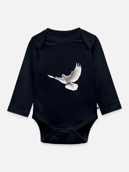 Taube - Baby Bio-Langarm-Body - Navy