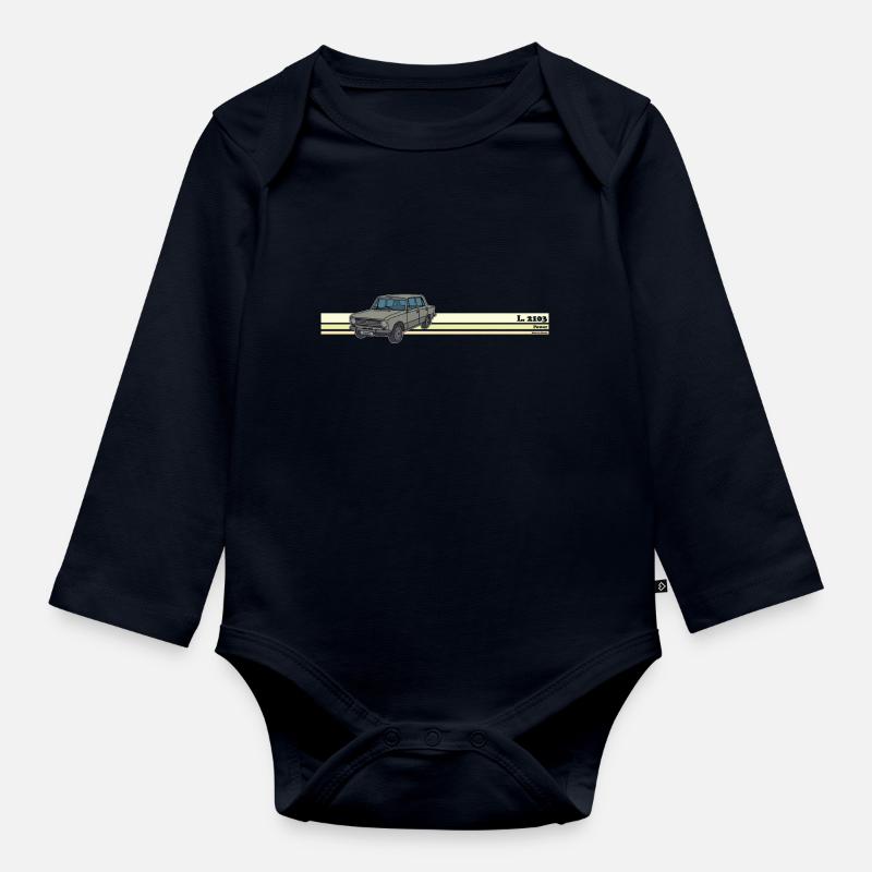 lada - Body Bébé bio manches longues - bleu marine