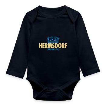 Capitol Of Germany Berlin - Hermsdorf - Baby Bio-Langarm-Body - Navy - Vorne