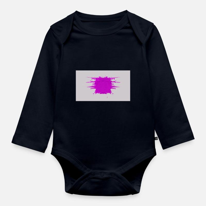 Cube d’éclat - Body Bébé bio manches longues - bleu marine
