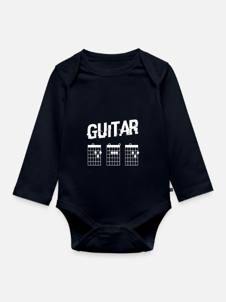 Guitar Dad - Baby Bio-Langarm-Body - Navy