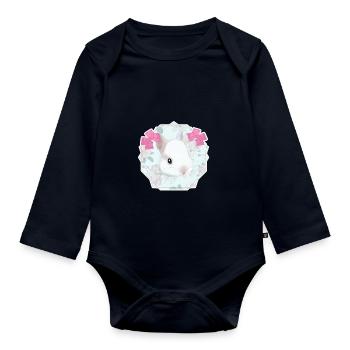 Seidelbast - Baby Bio-Langarm-Body - Navy - Vorne