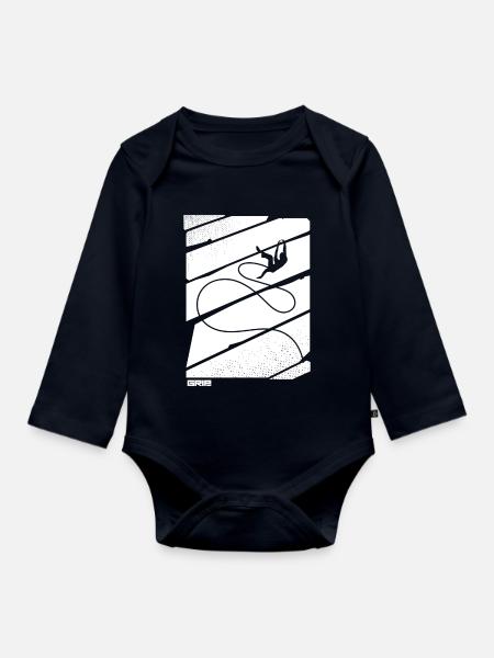 fliegen Seil - Baby Bio-Langarm-Body - Navy