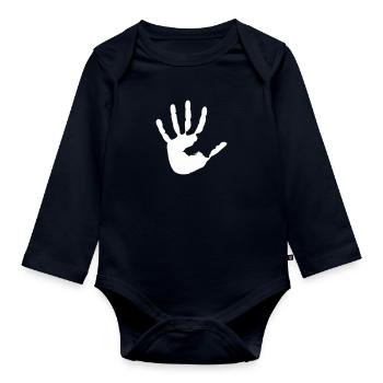 hand - Baby Bio-Langarm-Body - Navy - Vorne