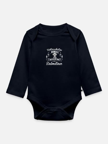 Dalmatiner - Baby Bio-Langarm-Body - Navy