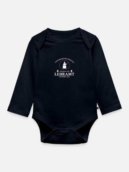 Lehramt Frau - Baby Bio-Langarm-Body - Navy