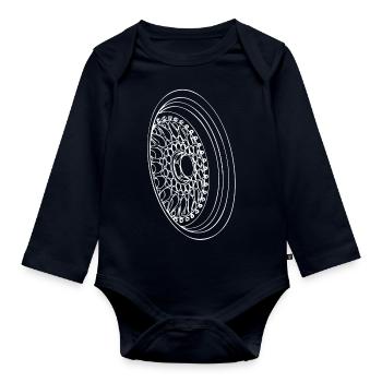 FELGE RETRO - Baby Bio-Langarm-Body - Navy - Vorne