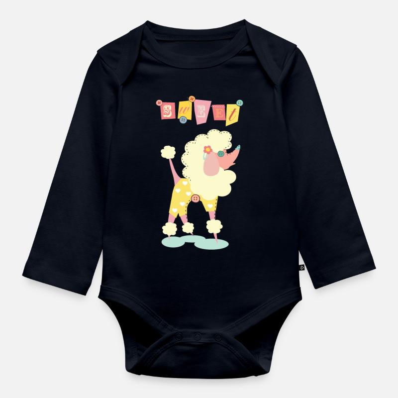 Chien doux - Body Bébé bio manches longues - bleu marine