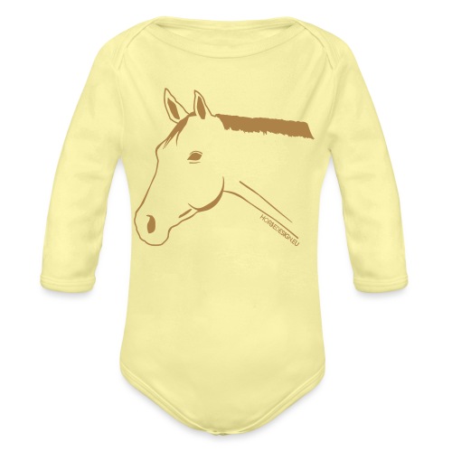 Pony Pferdekopf Reitbekleidung - Baby Bio-Langarm-Body