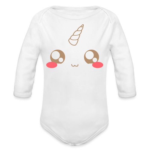Kawaii_T-unicorn_EnChanta - Organic Longsleeve Baby Bodysuit