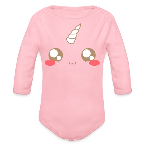 Kawaii_T-unicorn_EnChanta - Organic Longsleeve Baby Bodysuit