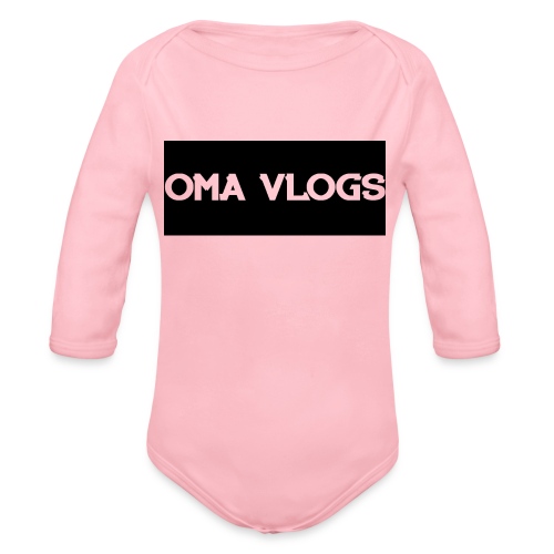 Oma Vlogs Black Logo - Organic Longsleeve Baby Bodysuit