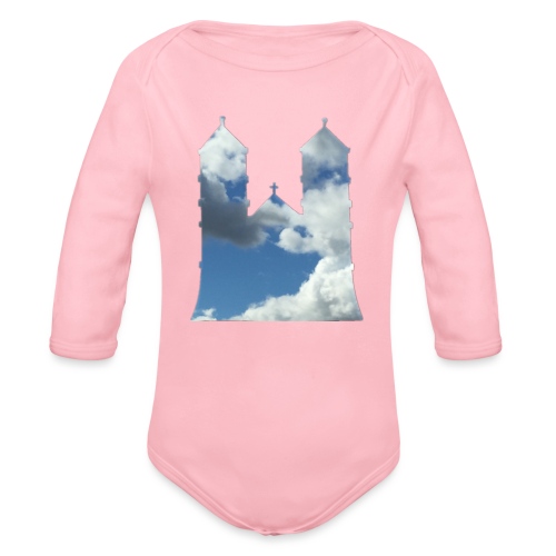 Lund Cathedral and sky - Organic Longsleeve Baby Bodysuit
