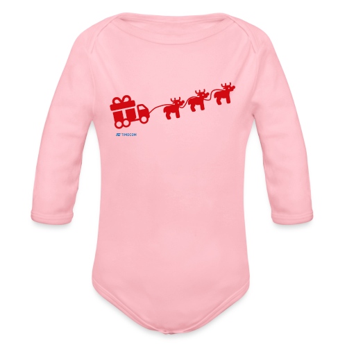 Truck Reindeer - Baby Bio-Langarm-Body